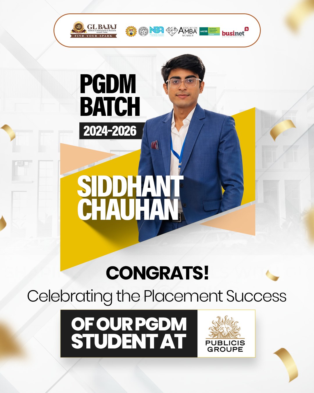 Congrats Siddhant Chauhan