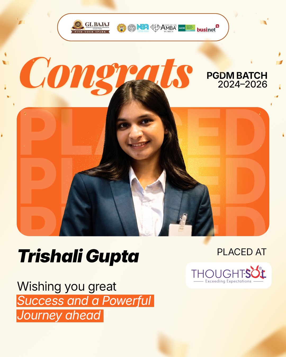 Congrats Trisha Gupta
