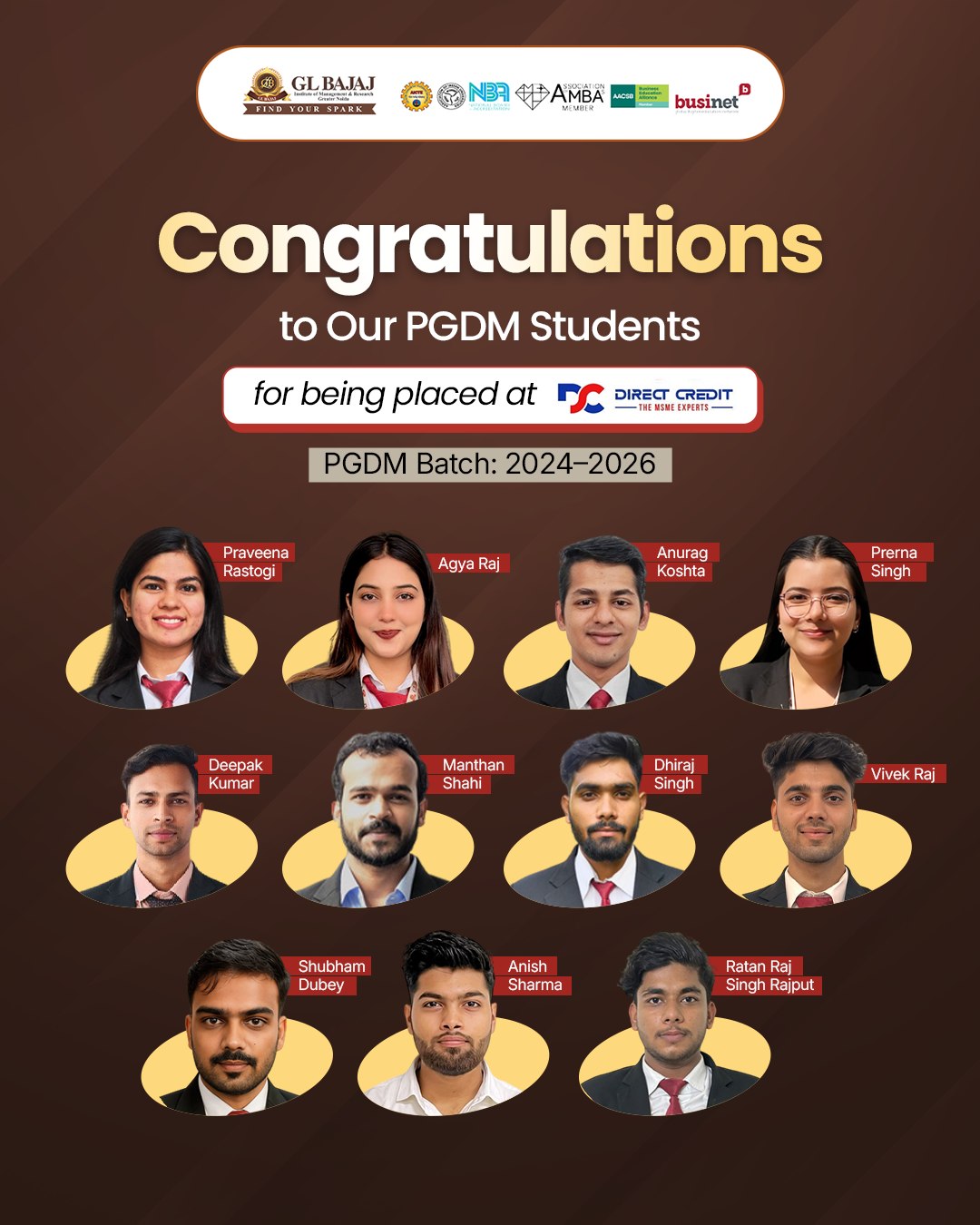 Congratulations Direct Credit