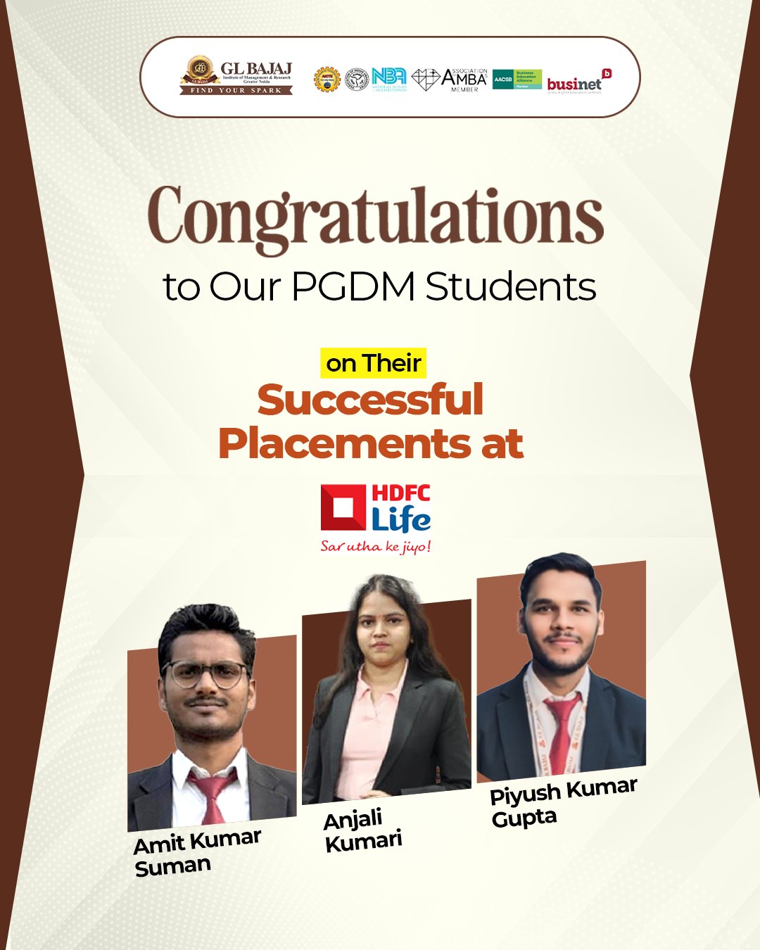 Congratulations PGDM HDFC Life