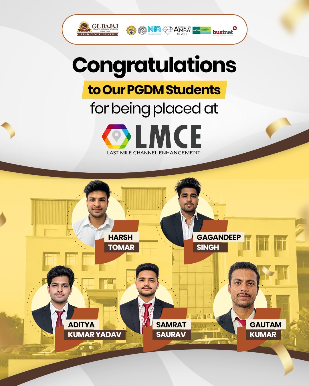 PGDM Placements at LMCE