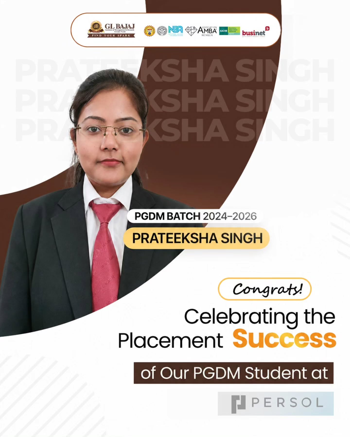 Placement Prateeksha Singh